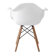 CADEIRA COM BRAÇOS EASY WOOD - FAIA/BRANCO - Foto 5