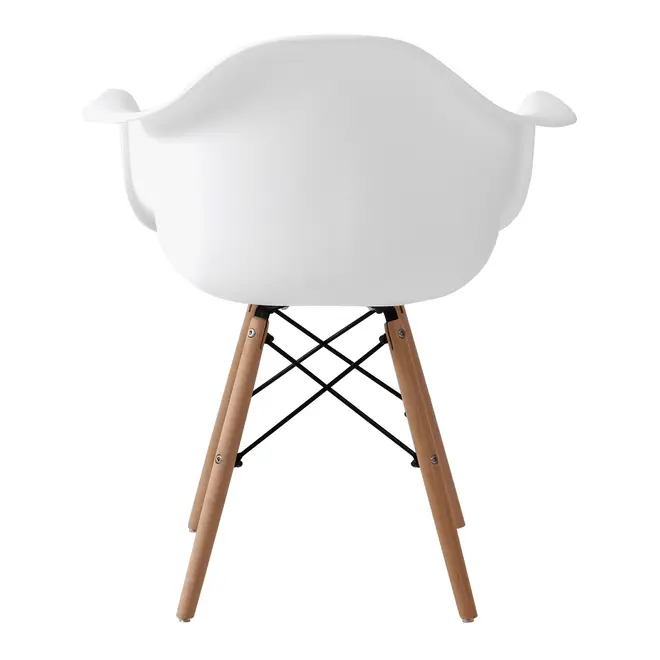 CADEIRA COM BRAÇOS EASY WOOD - FAIA/BRANCO - Foto 5