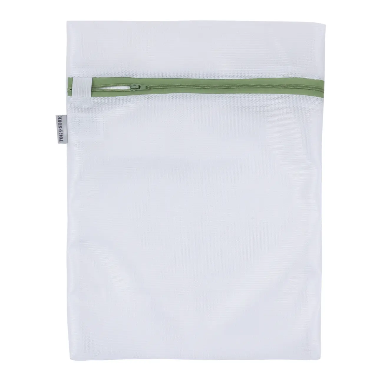 SACO PROTETOR PARA LAVAR ROUPA 33 CM X 26 CM SAFE - BRANCO/SÁLVIA - Foto 2