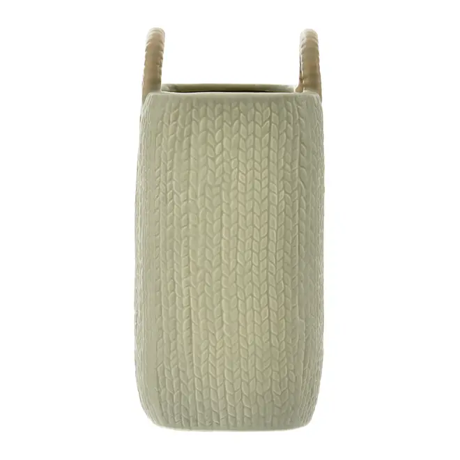 VASO 24 CM TRAMADINHO - AREIA/SÁLVIA - Foto 3