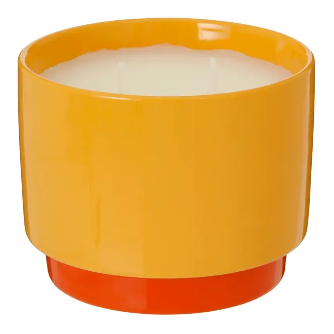VELA POTE 9 CM FESTA DAS LUZES - SORBET DE MANGA/LARANJA LED - Foto 2