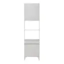 BRANCO/GRANILITE - PANELEIRO 2 PORTAS/1 GAVETA 60 CM X 2,21 M SLEEK