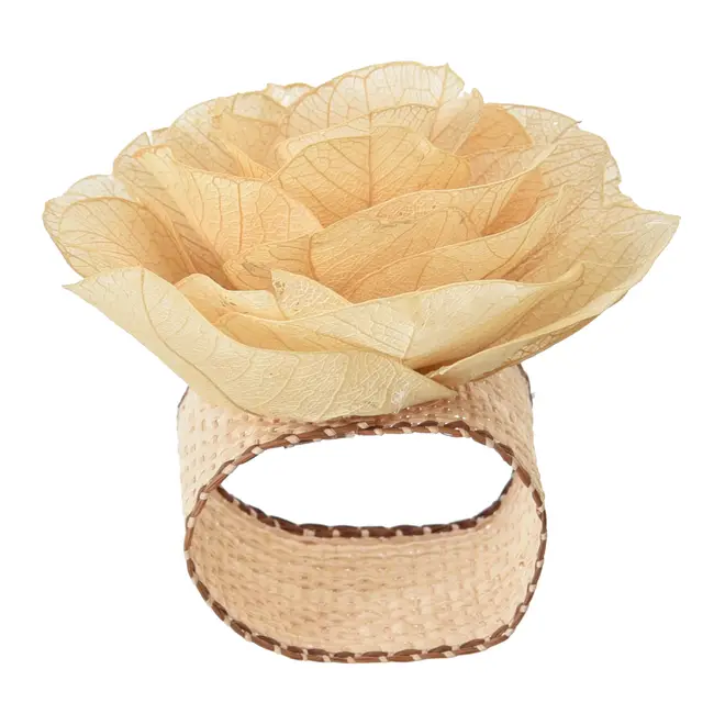 ARGOLAS PARA GUARDANAPO CONJUNTO COM 2 PEÇAS MOEDA DO CERRADO - NATURAL - Foto 4