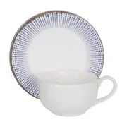 XÍCARA CAFÉ 50 ML SALINA I - BRANCO/AZUL - Foto 1