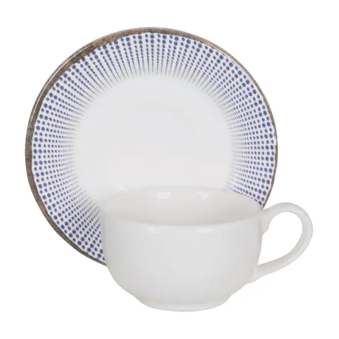 XÍCARA CAFÉ 50 ML SALINA I - BRANCO/AZUL - Foto 1