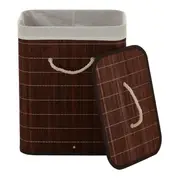 CESTO PARA ROUPAS 50 CM X 40 CM X 30 CM BUKA - MARROM/BEGE - Foto 4