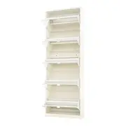 SAPATEIRA PISO/PAREDE 5 PORTAS BASCULANTES FAMILY MIRROR - BRANCO/PRATA - Foto 5