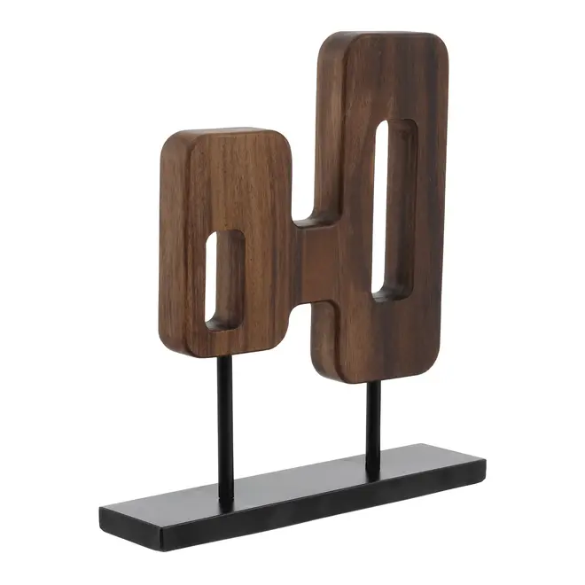 ADORNO MESA 40 CM IPANEMA - NOZES/PRETO - Foto 4