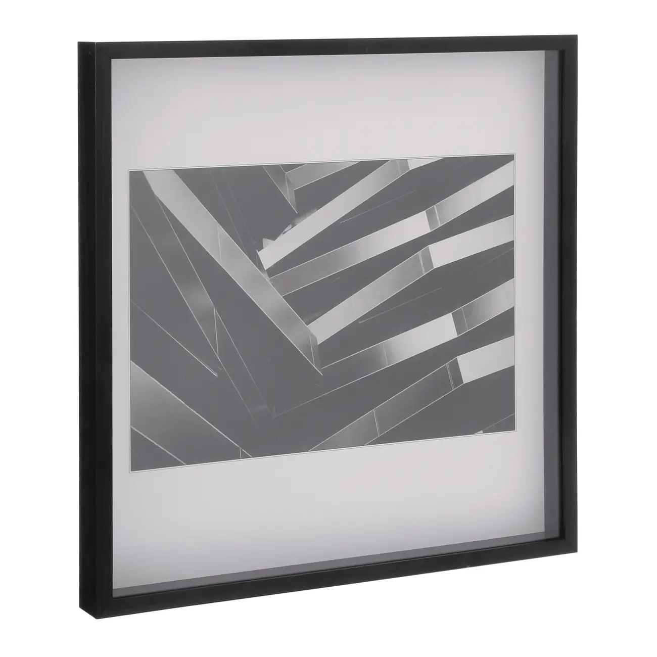 QUADRO 50 CM X 50 CM CENTRE I - PRETO/BRANCO - Foto 2
