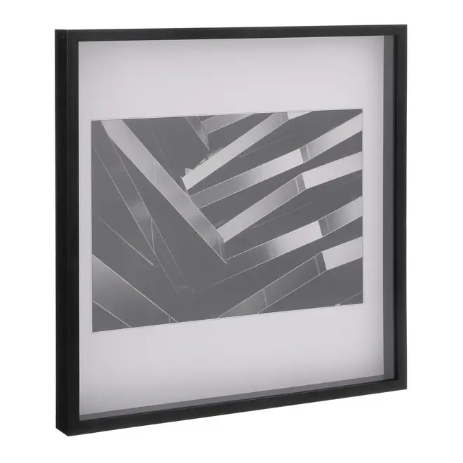 QUADRO 50 CM X 50 CM CENTRE I - PRETO/BRANCO - Foto 2