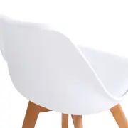 CADEIRA DE JANTAR SKED WOOD - FAIA/BRANCO - Foto 7