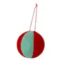 KIT COM 2 PINGENTES BOLAS COLORFUN XMAS - VERMELHO/SORBET DE MENTA - Foto 6