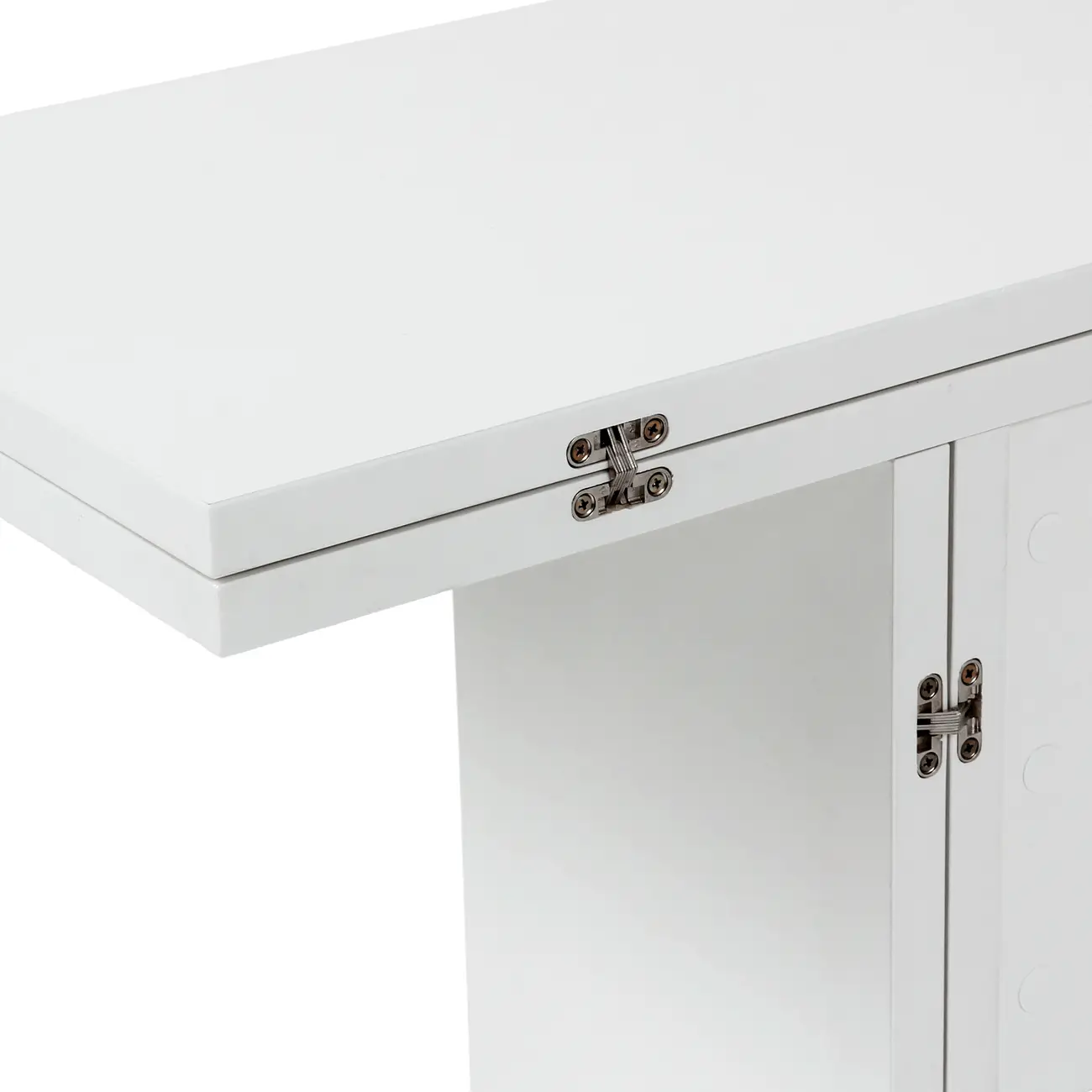 MESA DE JANTAR DOBRÁVEL 1,60 M X 42 CM/85 CM FLIP-FLOP - BRANCO - Foto 8