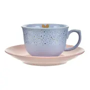 XÍCARA CHÁ 150 ML BROTO DE AMOR - AZUL CLARO/ROSA CLARO - Foto 1