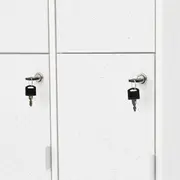 LOCKER/ARMÁRIO PARA ESCRITÓRIO ALTO 9 PORTAS SLEEK - BRANCO/GRANILITE - Foto 9