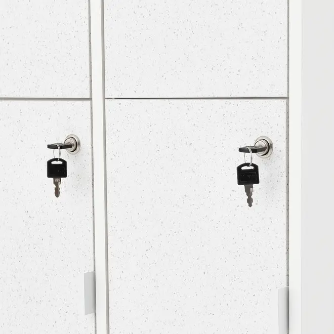 LOCKER/ARMÁRIO PARA ESCRITÓRIO ALTO 9 PORTAS SLEEK - BRANCO/GRANILITE - Foto 9