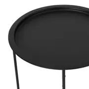 MESA LATERAL REDONDA 41 CM PLATTER - PRETO - Foto 7