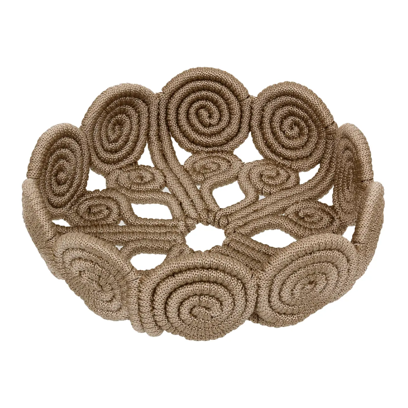 CESTO/CETRO DE MESA REDONDO 27 CM X 8 CM ARABESCO - CAMELO - Foto 1