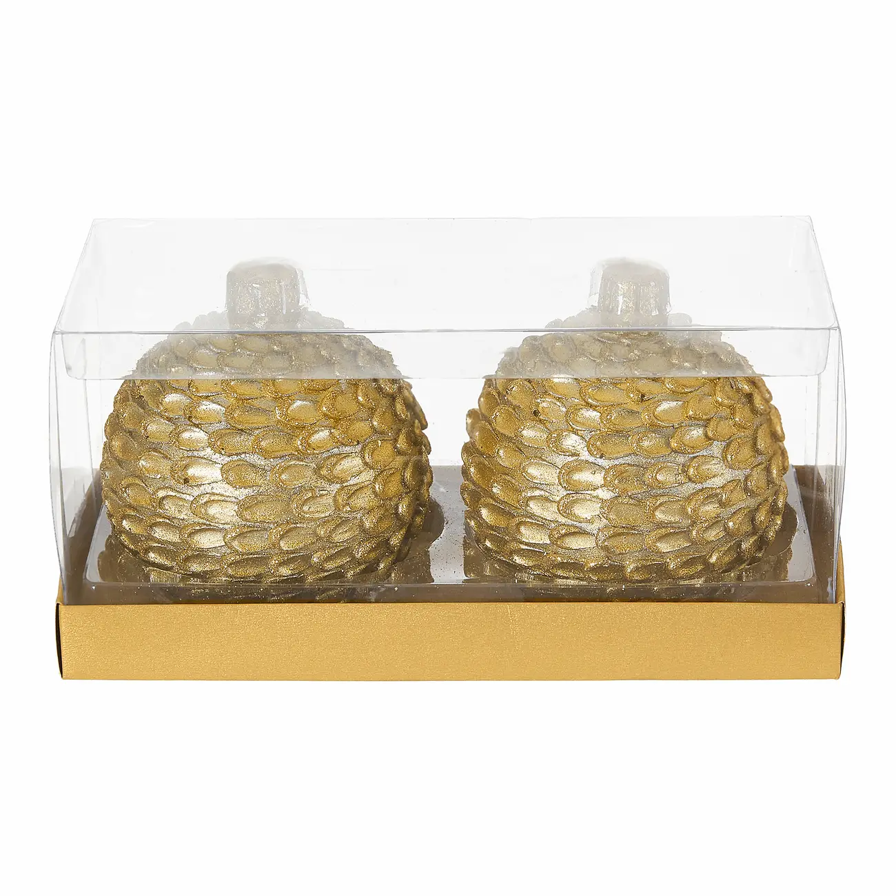 CIRCULOS KIT VELAS C/2 8 CM FINE FESTIVITY - OURO - Foto 1