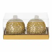 CIRCULOS KIT VELAS C/2 8 CM FINE FESTIVITY - OURO - Foto 1