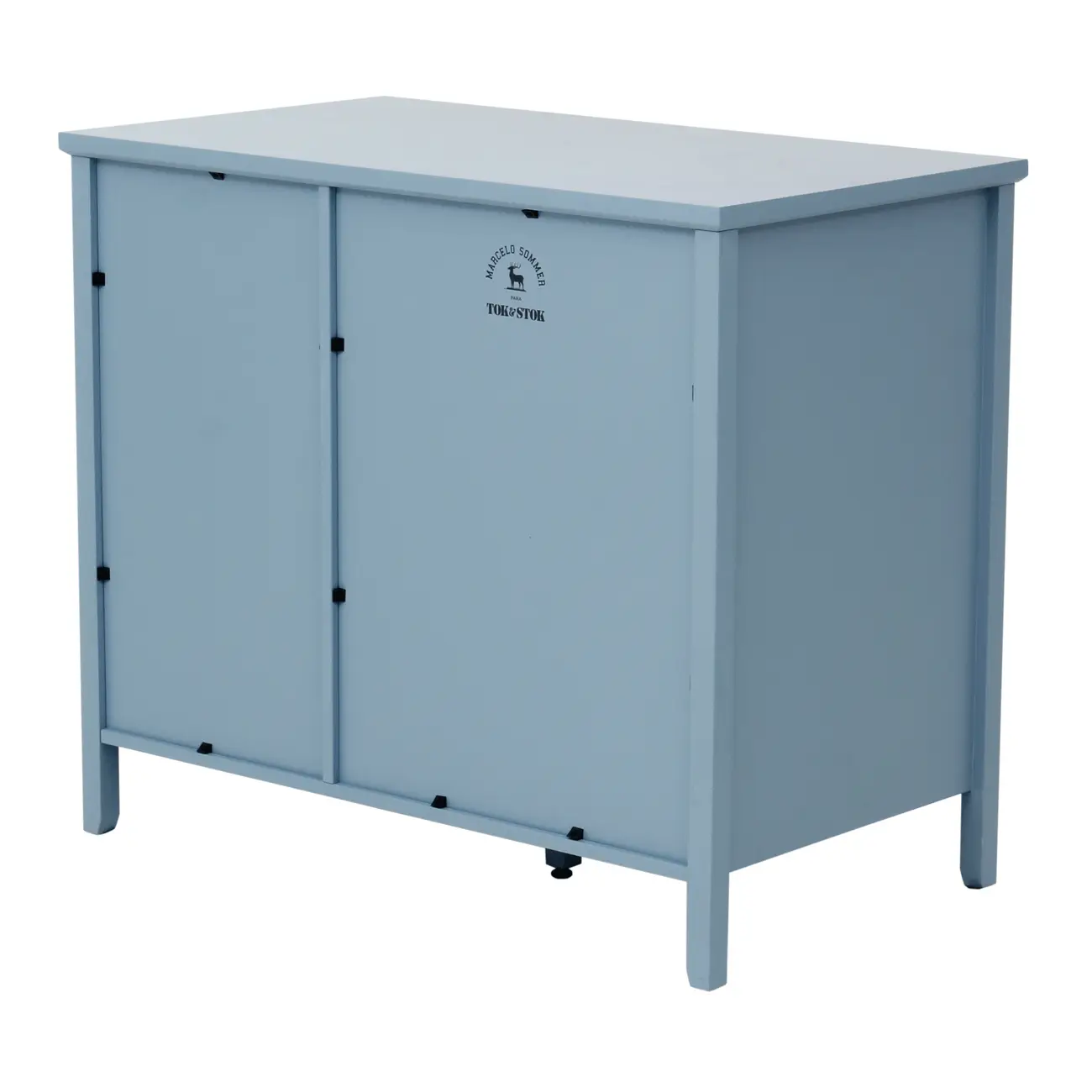 CÔMODA 3 GAVETAS/1 PORTA 93 CM X 53 CM BOUQUET XODÓ - BLEU CENDRÉ/MULTICOR - Foto 9