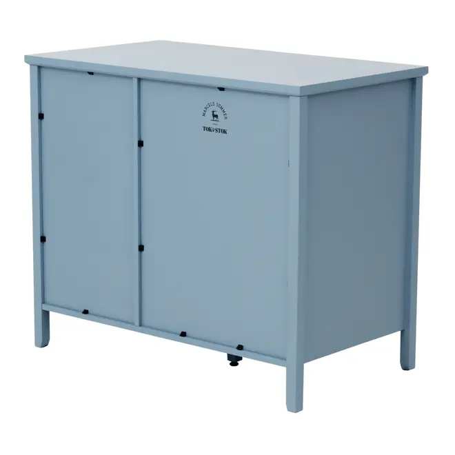 CÔMODA 3 GAVETAS/1 PORTA 93 CM X 53 CM BOUQUET XODÓ - BLEU CENDRÉ/MULTICOR - Foto 9