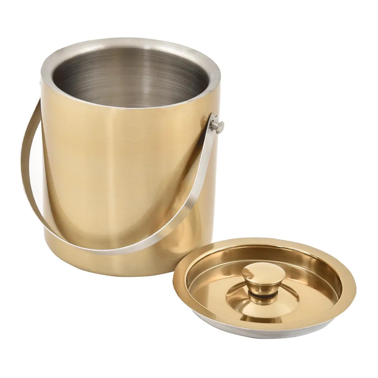 HAWK BALDE PARA GELO COM PEGADOR - OURO/INOX - Foto 3