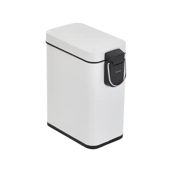 LIXEIRA COM PEDAL 5 L DURBAN - BRANCO/BRANCO - Foto 4