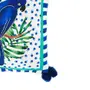 PÉ NA AREIA ARARA/POÁS CAPA ALMOFADA 45 CM X 45 CM - AZUL/BRANCO - Foto 3