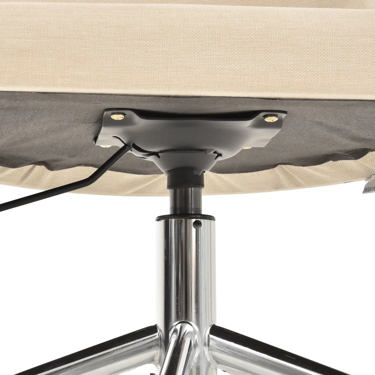 CADEIRA HOME OFFICE DANDY - BEGE/CROMADO - Foto 7