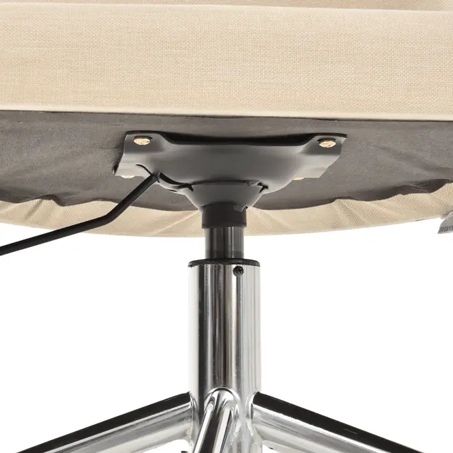 CADEIRA HOME OFFICE DANDY - BEGE/CROMADO - Foto 7
