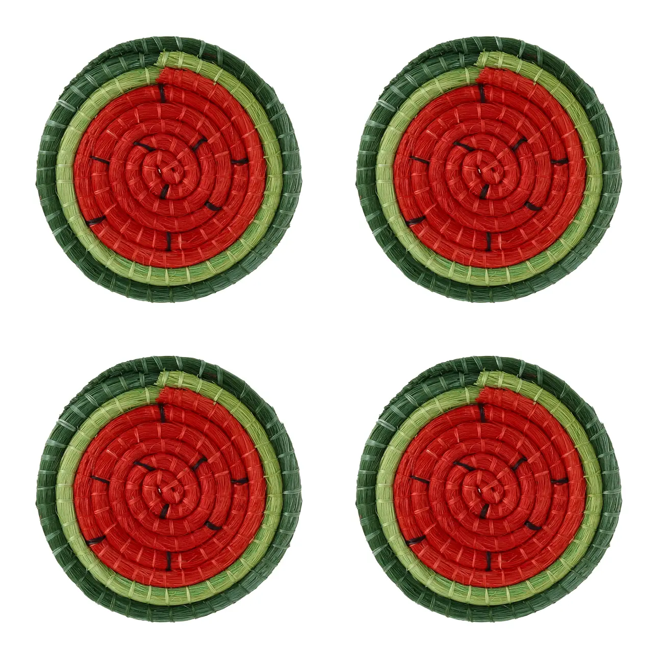 PORTA-COPOS CONJUNTO COM 4 PEÇAS SERTÃO MELANCIA - VERDE/VERMELHO - Foto 4