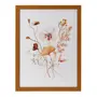 QUADRO 32 CM X 42 CM BROWN FLOWERS II - AMÊNDOA/MULTICOR - Foto 1