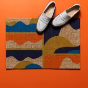CAPACHO 40 CM X 60 CM MULHER PÁSSARO - FIBRA CLARA/MULTICOR - Foto 4