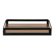 BANDEJA 32 CM X 22 CM MAXS - PRETO/NOZES - Foto 1