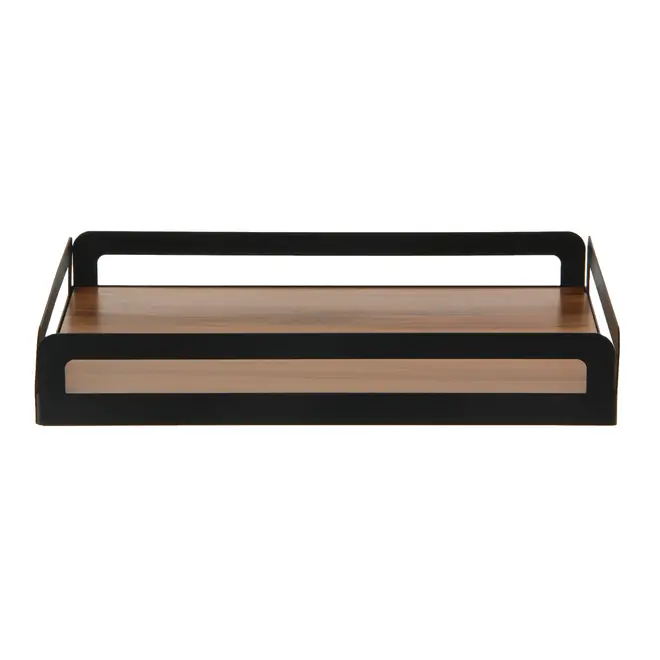 BANDEJA 32 CM X 22 CM MAXS - PRETO/NOZES - Foto 1
