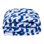 EDREDOM SOLTEIRO 1,60 M X 2,40 M MAZE - AZUL COBALTO/BRANCO - Foto 5
