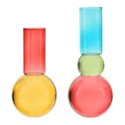 SUPORTE VELA/CASTIÇAL CONJUNTO COM 2 PEÇAS STYLE COLORS - CORES CALEIDOCOLOR - Foto 1