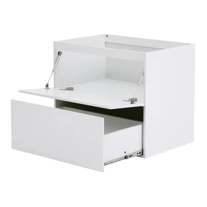 ARMÁRIO DE COZINHA INFERIOR 80 CM 1 GAVETA/1 PORTA BASCULANTE PRÁTICA - BRANCO - Foto 6