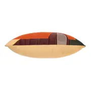 ALMOFADA 50 CM X 30 CM OFFCUTS - AMARELO HANBAR/MARROM DE LEI - Foto 3