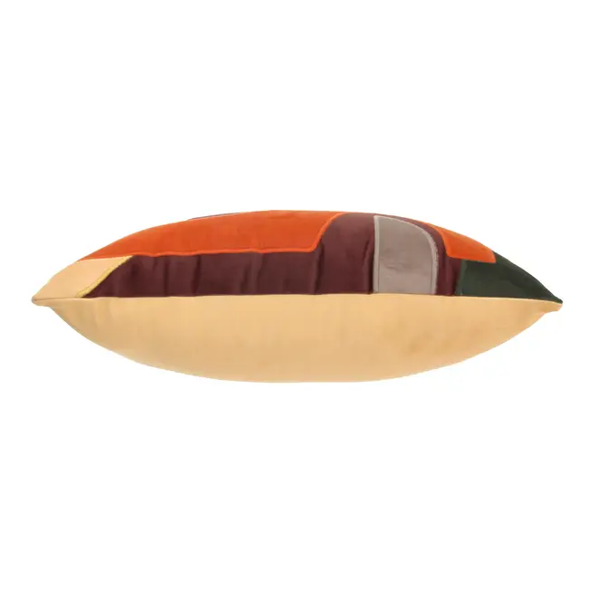 ALMOFADA 50 CM X 30 CM OFFCUTS - AMARELO HANBAR/MARROM DE LEI - Foto 3