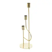 CANDELABRO PARA 3 VELAS CLEO - DOURADO - Foto 4