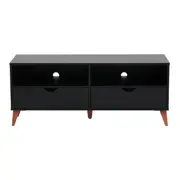RACK 2 GAVETAS 1,20 M X 40 CM LIN - PRETO/NOZES - Foto 1