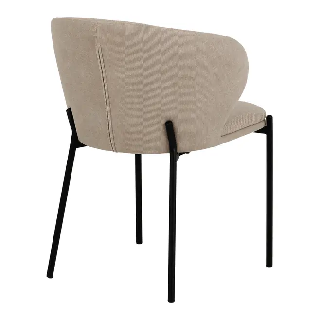 CADEIRA DE JANTAR KRONBLAD - PRETO/BEGE - Foto 4