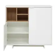 ARMÁRIO PARA ESCRITÓRIO MÉDIO 2 PORTAS ALETA - BRANCO/OAK TAMMI - Foto 3