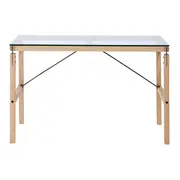 MESA DE ESCRITÓRIO 1,20 M X 60 CM PONTES - OAK FEEL/GRAFITE SATIN - Foto 1