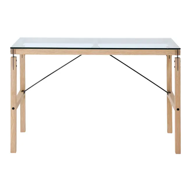 MESA DE ESCRITÓRIO 1,20 M X 60 CM PONTES - OAK FEEL/GRAFITE SATIN - Foto 1