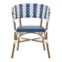 CADEIRA PARA ÁREA EXTERNA COM BRAÇOS BLUESTRIPE - CAFÉ/AZUL ESCURO - Foto 2