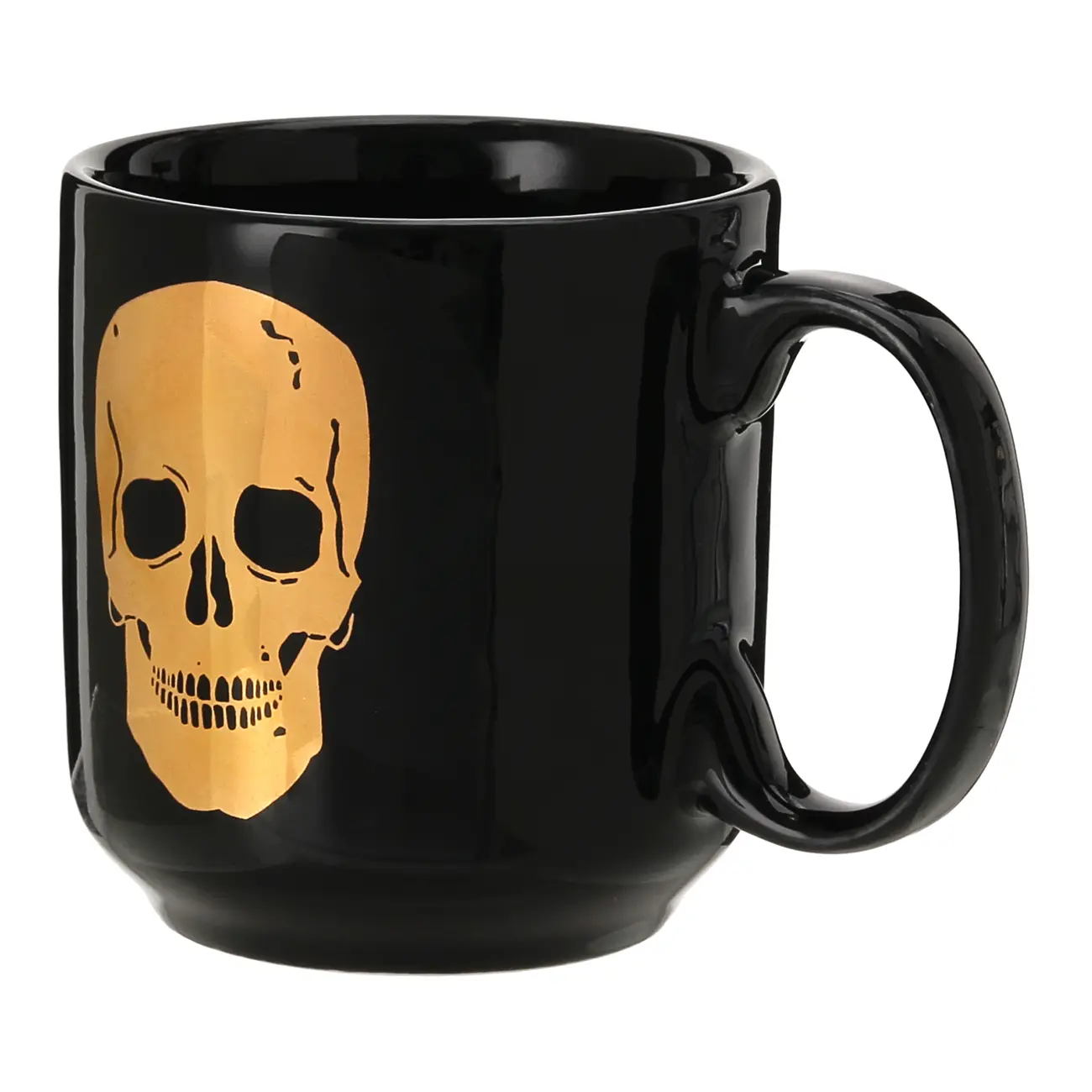 CANECA 470 ML CAVEIRA - PRETO/OURO - Foto 2