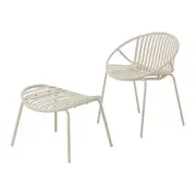 POLTRONA COM PUFF BOMBINA - CREAM/CREAM - Foto 1